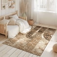 thumbnail image 3 of Modern Shaggy Rug Abstract Geometric Rug Indoor for Living Room Bedroom Design 1523 (5x8 (5'2"x7'5"),Beige), 3 of 6