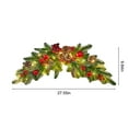 thumbnail image 3 of Pre-Lit Christmas Wreath with Lights and Ribbon for Door or Window Decoration with Ball Ornaments, 3 of 7
