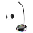 thumbnail image 4 of Enchufe de Micrófono Baoblaze Micrófono de computadora 360 para PC de escritorio Grabación de Con luz, 4 of 8