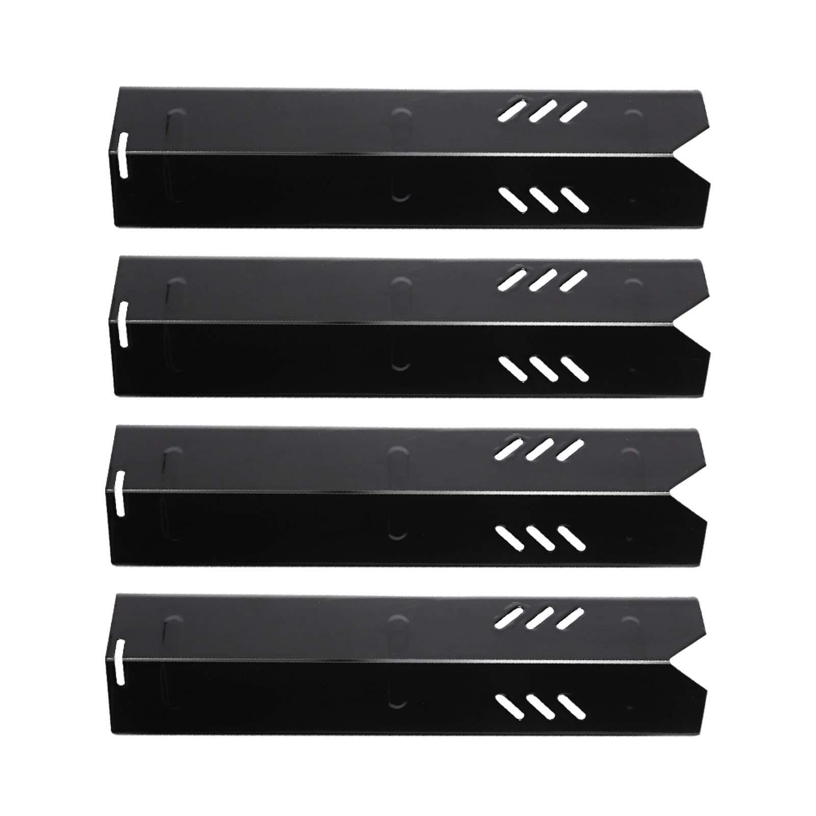 4 Pack Porcelain Heat Shield Plates Bbq Gas Grill Parts Burner Cover Flame Tamer