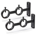 thumbnail image 2 of Curtain Rod Bracket, 8Pcs Double Curtain Rod Holder, Double Rod Brackets Hooks for Living Room Bedroom Curtain Rods, 2 of 7