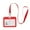 Red, variant on EDHITNR Health Card Protective Case, Immunization Card Holder for Vaccination Records, Clear Plastic Sleeve with Badge Reel Lanyard for ID Badges Travel Passes Office Events, Red