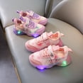 thumbnail image 2 of Disney primavera y verano nuevos zapatos para niños frozen zapatos luminosos elsa zapatos de iluminación zapatos casuales zapatos deportivos LED lights27-Insole 16.8CM Gao Jinjia LED, 2 of 2