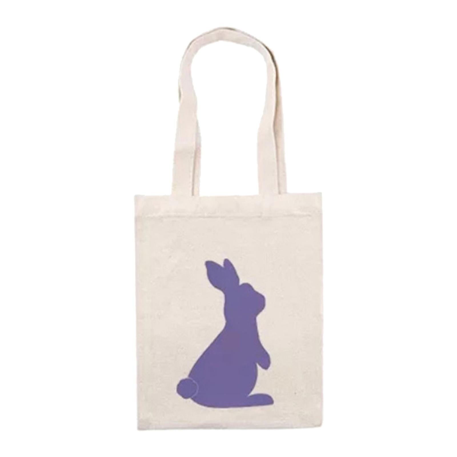 Non-Woven Tote Bag Easter Basket Bags Happy Easter Rabbit Bags with Handles 6 Pack Easter Gift Bags Large Easter Bags with Handles Trick Bags Easter Kids Party Favor Supplies Easter Egg Bunny Treat Bags for Kids 