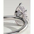 thumbnail image 2 of CAPRICARATS 3.00 Ct Pear Cut Moissanite Solitaire Engagement Ring, Hidden Halo, 18K White Gold, 2 of 6