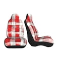 thumbnail image 4 of Car Seat Covers Are Protected From Dust And Spillage And Elastic Straps Are Easy To Install For Easy Car Suv Truck Delivery Indianred Checked Hand-Drawn Sketch_3 1, 4 of 8