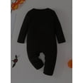 thumbnail image 4 of Wassery Baby Boy Halloween Romper 3 6 9 12 18 Months Infant Clothes Glow in the Dark Skeleton Prints Long Sleeve Jumpsuit for Infant Toddler Fall Clothes, 4 of 9
