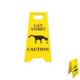 thumbnail image 1 of Señal de vómito de gato: señal de advertencia para baño, patio y decoración de escritorio, señal de vómito de gato retro de 4 pulgadas: señal humorística para dueño de mascota, señal de advertencia, 1 of 8