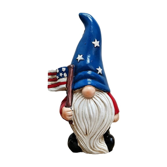 Outdoor Patriotic Garden Gnomes, 4th of July Gnome Decor Indoor, Red White Blue Decorations, Gnomes Gifts for Women Mom Grandma Blue