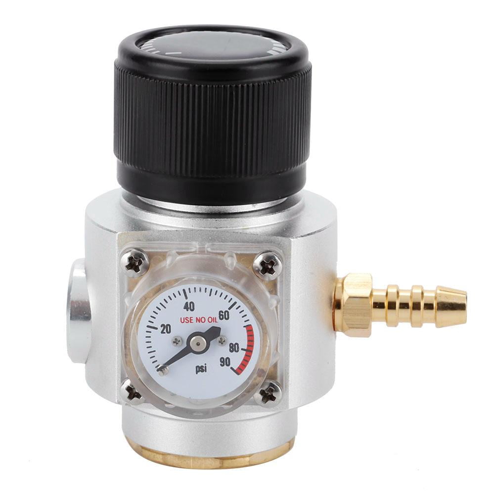 CO2 Mini Gas Regulator T21 for European 4 Soda Pressure Gauge Wire CO2 Gas Regulator CO2 Charger Kit 0-90 PSI 
