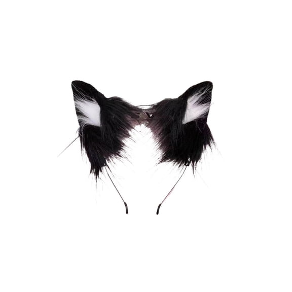 Lovely Black Cats Ear Headwear Photoshoots Hairband Plush Comfortable Wear For Lovely Fashion Role Play