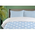 thumbnail image 4 of Ambesonne White Duvet Cover Sets, Retro Nostalgic Polka Dot, 2-Queen, Pale Blue, 4 of 7