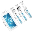 thumbnail image 2 of Honeii Heart Shaped Cloud Print Children's Knife, Fork And Spoon Set,Reusable Utensils Set with Case,Travel Cutlery Set,for Kids Adults Camping, 2 of 8