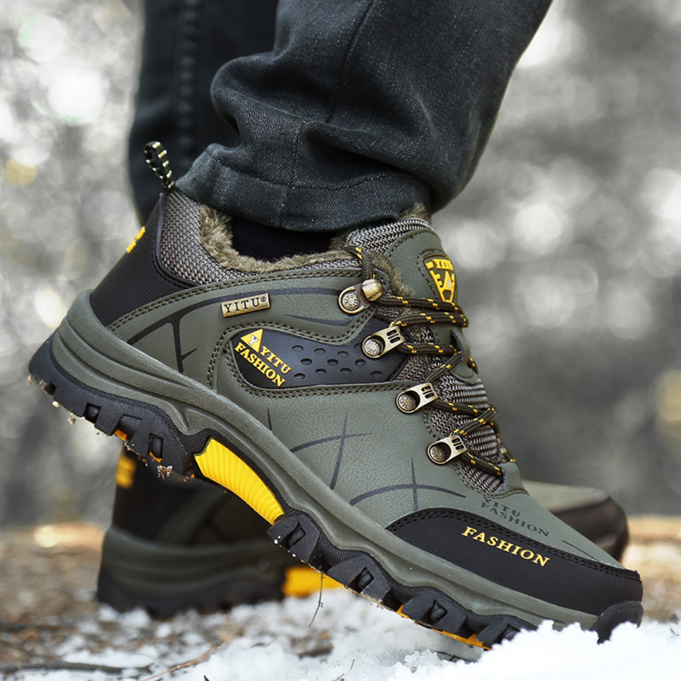SKIUHS Men's Hiking Shoes – Insulated & Breathable All-Terrain Options, Non-Slip Waterproof Outdoor Trail Shoes