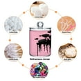 thumbnail image 3 of 4 Pack Bathroom Canisters Transparent Storage Jar for Cotton Ball, Swab, Floss Black Roses, 3 of 6