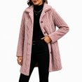 thumbnail image 5 of Yijfswar Cardigan for Women Hooded Long Fleece Jacket Button Down Outerwear, 5 of 5