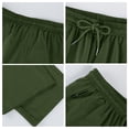 thumbnail image 6 of Army Green Sweatpants Mens with Pockets Gym Joggers Tapered - Pull up Athletic Pants for Workout Casual Track Pants 3XL, 6 of 9