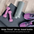 thumbnail image 4 of Ninja Thirsti 24 oz Travel Water Bottle, Stainless Steel, Leak Proof, 24 Hours Cold, Ash Gray, 4 of 11