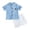 Blue, variant on Toddler Boy Outfits Baby Boys Summer Kids Cotton Stripe Short Sleeve Running Suit 0 3 6 12 18 24 Months Clothing Sets Set 2-Piece
