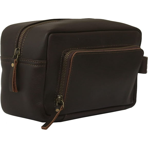 Men's Toiletry Bag Leather Travel Toiletry Bag Dopp Kit for Men Shaving Bag for Travel Accessories