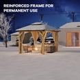 thumbnail image 4 of EastVita 10x10 FT Wooden Double Roof Gazebo, 4-Post Outdoor Pavilion, Carton 3 of 4 (Replacement Part), 4 of 7