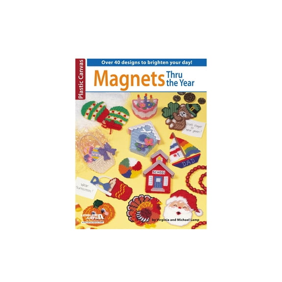 Leisure Arts Magnets Thru The Year Plastic Canvas Cross Stitch Book