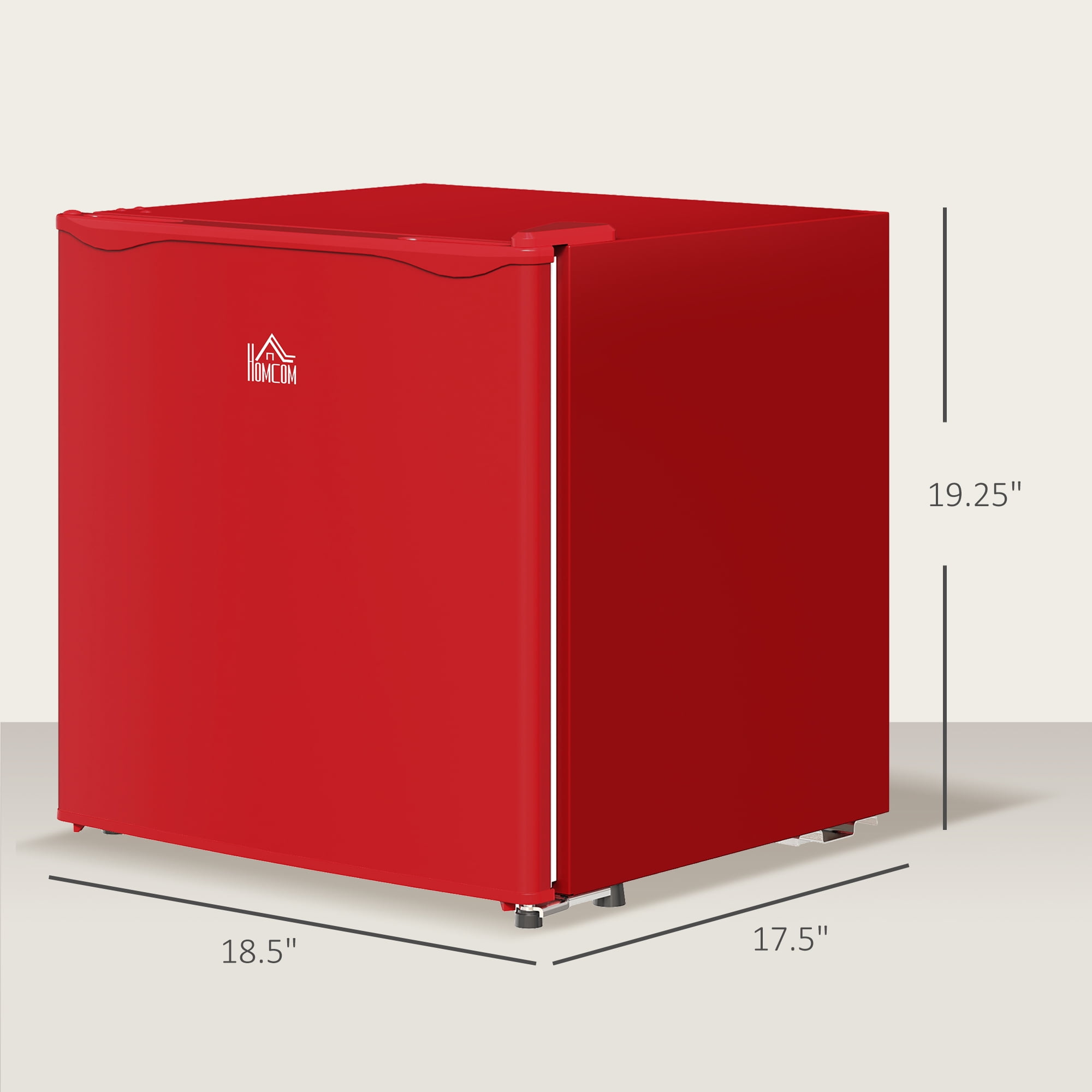 Homiyad 1.1 Cu.Ft Countertop Mini Freezer, Compact Upright Freezer with Removable Shelves, Red