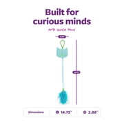 SmartyKat Twirly Tail Hanging Electronic Teaser Cat Toy with Feathers & Raffia