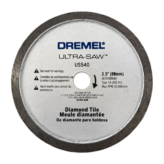 Dremel US540-01 White Ultra-Saw 3.5in Diamond Tile Blade (4-Pack)