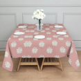 thumbnail image 3 of Pink Daisy Flower White Blooms Pattern Square Tablecloth,Waterproof Square Table Cover,Wipeable Spillproof Washable Table Cover for Home Kitchen Party Decor 52"x52"(132x132cm), 3 of 6