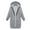 Gray, variant on Yyeselk Women's Solid Jacket Plus Fleece Pocket Hooded Zipper Mid Length Sweater