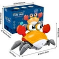 thumbnail image 3 of Adakot Orange Crawling Crab Baby Toys 6-12 Months, Fun Moving Infant Toys with Music Lights, Toy Gifts for Babies, Toddlers, Kids, 3 of 6
