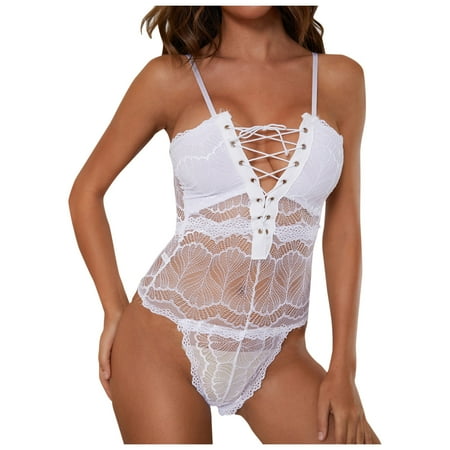 

XINSHIDE Sexy Lingerie Female V-Neck One-Piece Romper Low Suspender Chest Seamless Underwear For Women Boyshorts