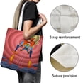 thumbnail image 3 of Yosemite Sam Bolso de tela con estampado de lienzo para mujer, bolsa de compras reutilizable y estética, con cremallera interior, regalo para mujer,40*40cm., 3 of 6