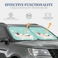 thumbnail image 2 of Lsque French Bulldog Taking a Bath 2 PCS Windshield Sun Shade | CarFoldable Window Covers | Car Accessories Reflect UV for Universal Cars SUV Truck | Large, 2 of 7