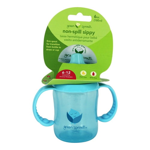 Green Sprouts Non Spill Sippy 6 12 Months Aqua 1 Ea Walmart Com Walmart Com