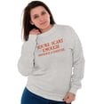 thumbnail image 4 of Scary Without A Costume Halloween Unisex Plus Fleece Graphic Sweatshirt Brisco Brands 5X, 4 of 5