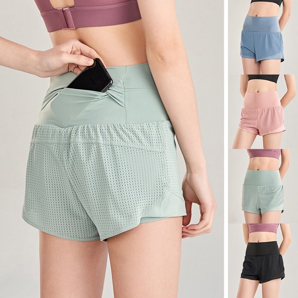 Pantalones cortos deportivos para mujer Verano Hip Yoga Fitness Ropa deportiva Cintura alta