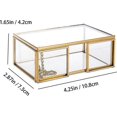 thumbnail image 2 of Clear Gold Glass Business Card Box With Lid Name Card Display Business Card Organizer Container Collection Cards Box Storage For Office Deskto, 2 of 5