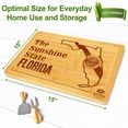 thumbnail image 3 of Bamboo State Cutting Board for Kitchen – Florida Cheese Board, Charcuterie Platter & Serving Tray, (15" x 10"), 3 of 8