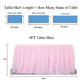 thumbnail image 2 of Pink Tulle Tutu Table Skirt for Baby Shower Wedding,Birthday Party, Suitable for Rectangle or Round Tablecloth - 9ft*30In, 2 of 8