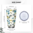 thumbnail image 4 of Haiem Watercolor Leaves Printed 20oz Straight Skinny Car Cups With Insulated Cup Sleeve Portable Handle, Sports Travel Coffee Mug, Stainless Steel, Insulated-Without Straw, 4 of 8