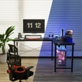 thumbnail image 5 of GTRACING L-Shaped Gaming Desk with RGB Light and Removable Storage Stands, Black, 5 of 13
