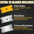 thumbnail image 6 of DIYSELF 12PCS Razor Blade Scraper, Includes Extendable Handle and 10 Extra Blades, 6 of 6