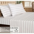 thumbnail image 4 of RUVANTI Flannel Sheets Full Size - 100% Cotton Double Brushed Bed Sheets Set, Deep Pockets 16 Inches, All Seasons Breathable & Extra Soft Full Sheets, Warm & Cozy, 4 Piece, Twill Stripe, 4 of 7