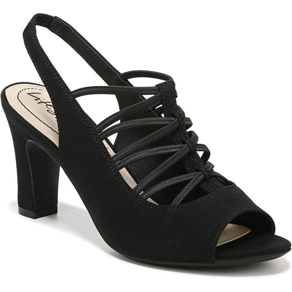 LifeStride Women's Cabaret Slingback Dress Sandal Black 10W