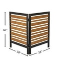 thumbnail image 7 of 2-Panel Solid Wood Privacy Fence Screen for Outdoor AC Unit, Trash Bin and Pool Equipment,Adjustable 0-180° Ventilated Design,32"W x 38"H,Weather-Resistant Garden Patio Enclosure,Black and Gold, 7 of 7