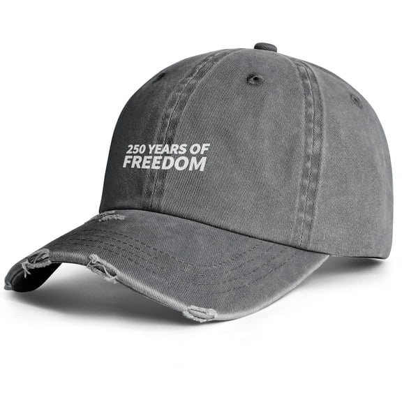 United States 250th Anniversary Hat Designed with Patriotic Printed Graphics and Adjustable Back Closure for Comfort