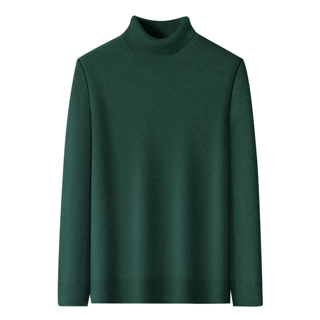 Mgmyaa Mens Sweaters Long Sleeve Pullover Turtleneck Knit Base Shirt Warm Solid Pullover Sweater