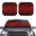 thumbnail image 2 of Balery Red Geometric Perforated Square Parasol para parabrisas de coche de 2 piezas | Parasol plegable para parabrisas delantero de coche para la mayoría de sedanes-Medium, 2 of 6